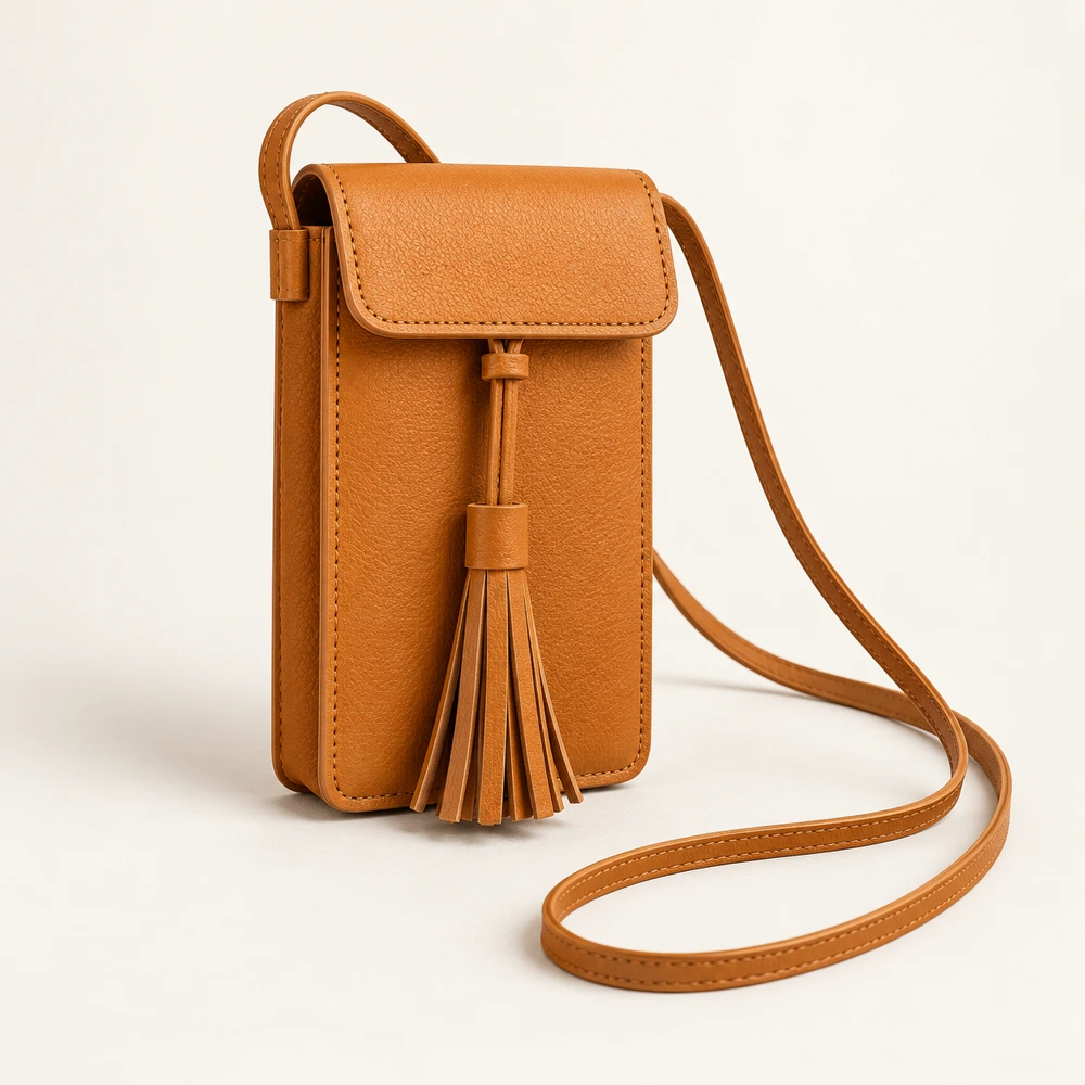 phone pouch with tassel
